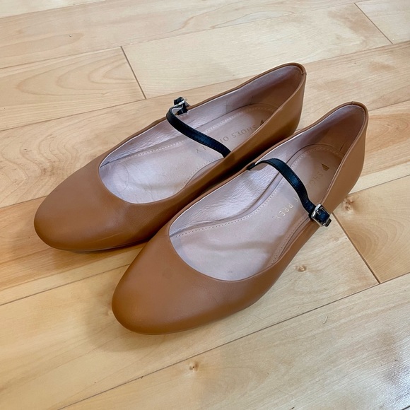 Brown leather ballet flats from Shoes of Prey - Picture 1 of 6